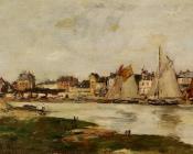 View of the Port of Trouville, High Tide - 尤金·布丹